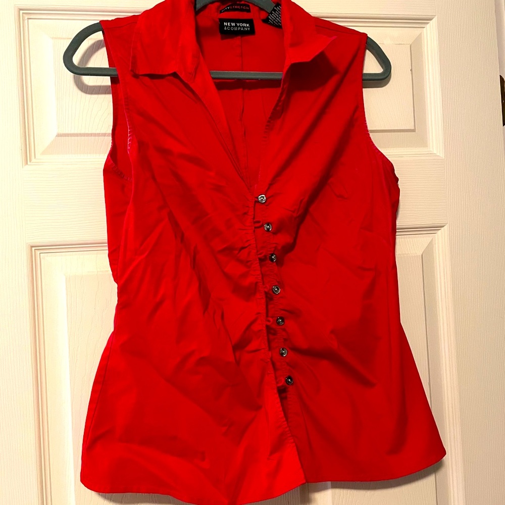 Button down tank shirt
